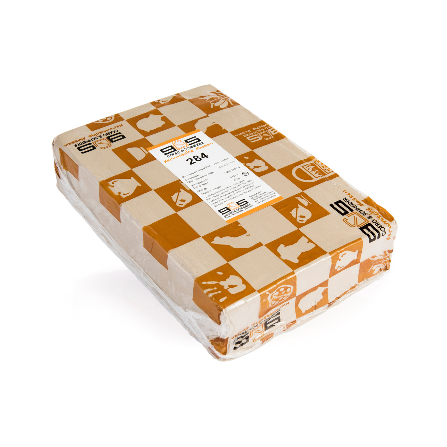Goerg & Schneider 284 – ljus stengodslera med grov chamotte