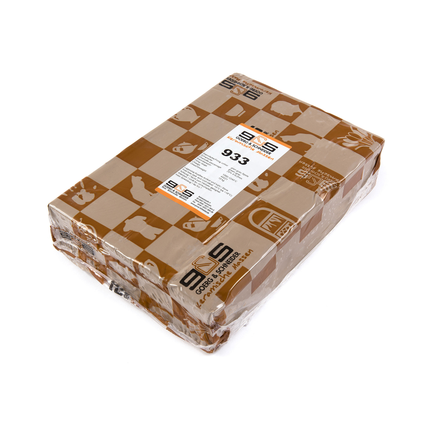 Goerg & Schneider 933 – ljus stengodslera med fin chamotte & basaltprickar