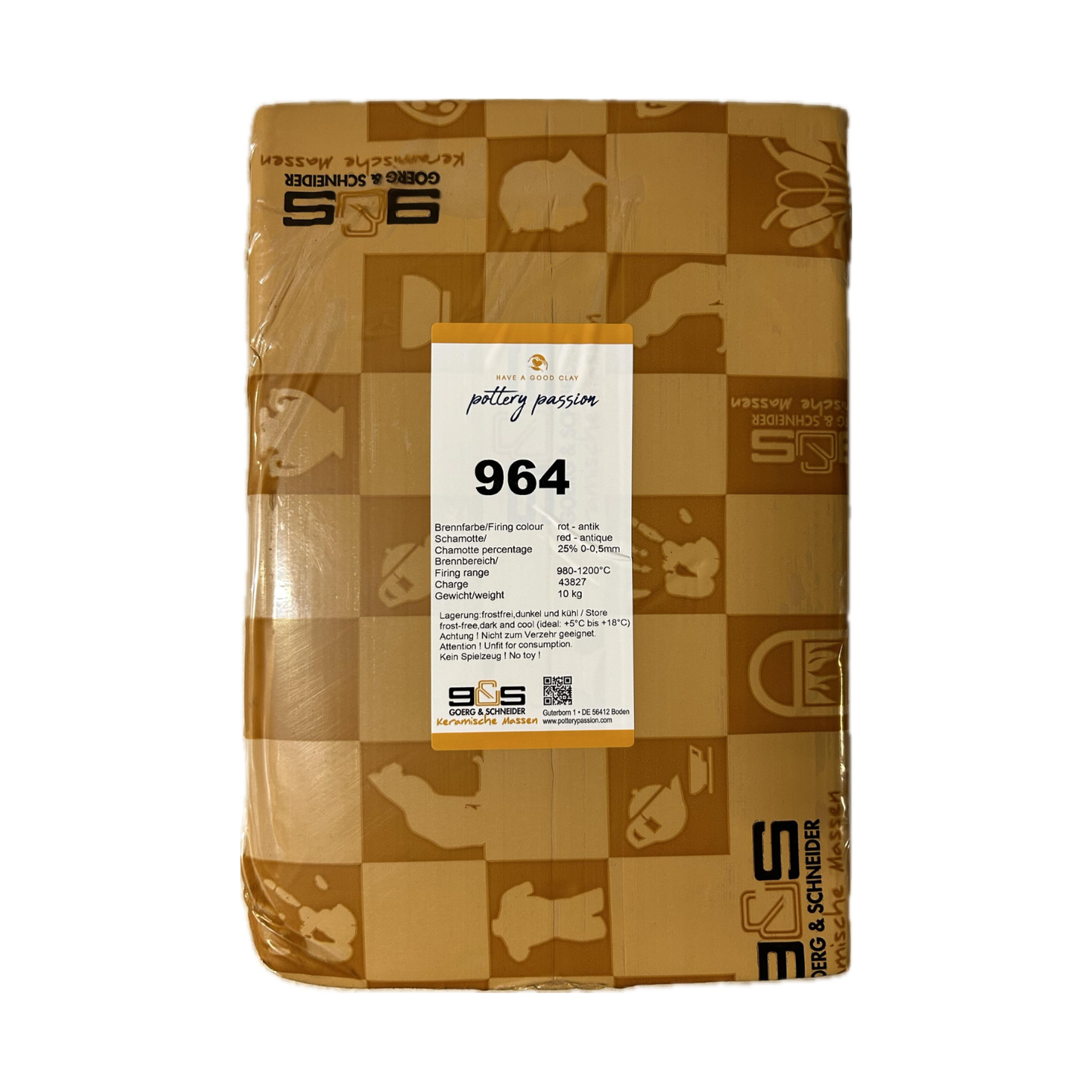 Goerg & Schneider 964 – röd stengodslera med chamotte