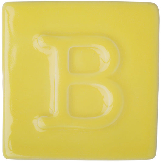 BOTZ 9303 Citrine Yellow PRO. Brännprov med 9303, bränt vid 1050 °C.
