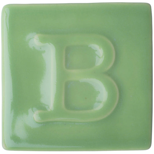 BOTZ 9304 Celadon Green PRO. Brännprov med 9304, bränt vid 1050 °C.