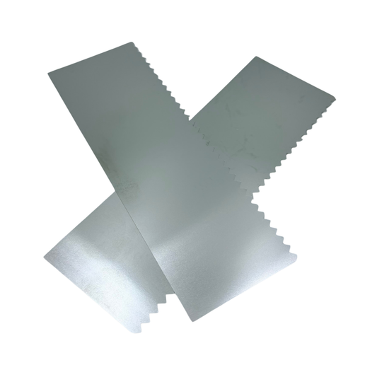 Drejsken i stål med tänder – P8, 150 × 50 mm, 0,15 mm