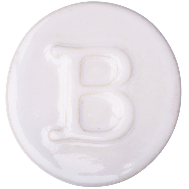 BOTZ 9301 Opal White PRO – rund vit provplatta bränd vid 1150 °C.
