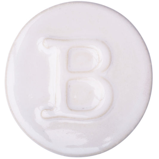 BOTZ 9301 Opal White PRO – rund vit provplatta bränd vid 1150 °C.