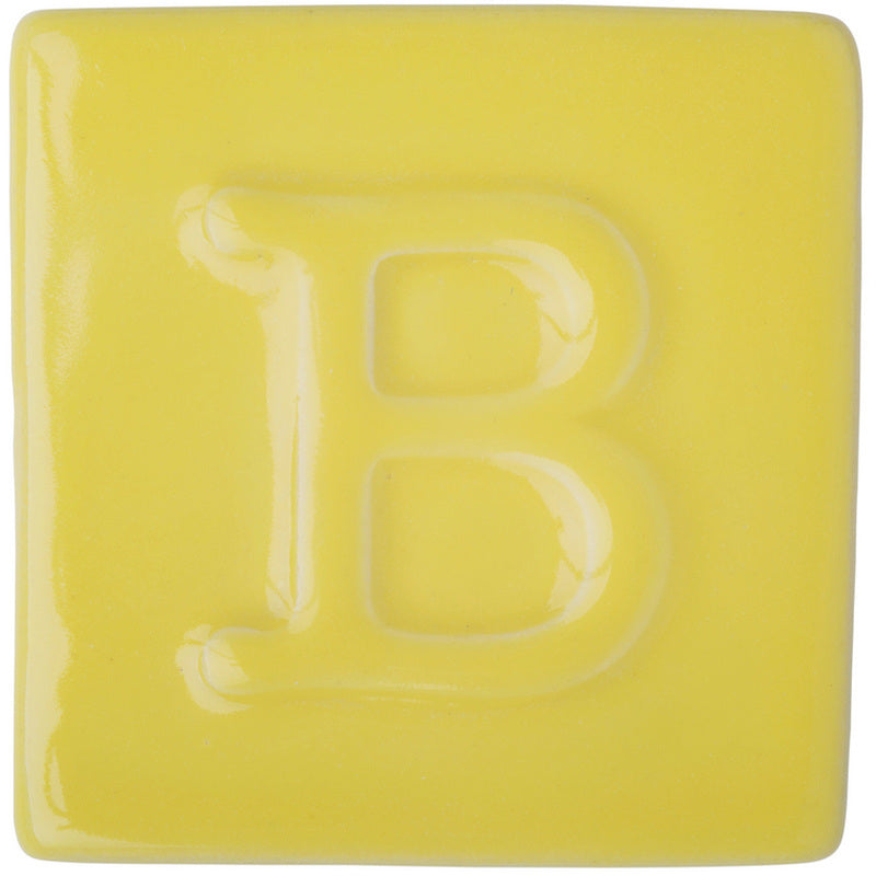 BOTZ 9303 Citrine Yellow PRO. Brännprov med 9303, bränt vid 1050 °C.