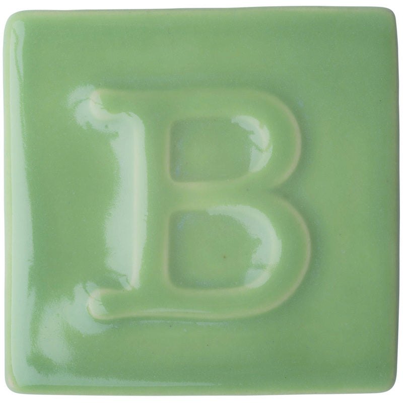 BOTZ 9304 Celadon Green PRO. Brännprov med 9304, bränt vid 1050 °C.