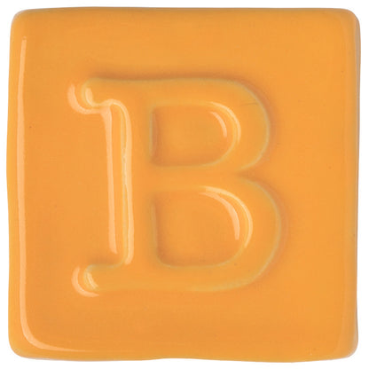 BOTZ 9308 Carnelian Yellow PRO. Brännprov med 9308, bränt vid 1050 °C.