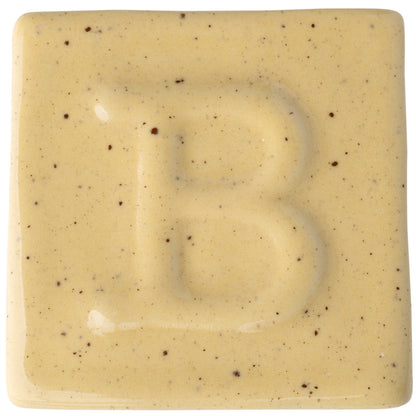 BOTZ 9318 Calcite Yellow PRO. Brännprov med 9318, bränt vid 1050 °C.
