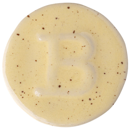 BOTZ 9318 Calcite Yellow PRO. Brännprov med 9318, bränt vid 1150 °C.