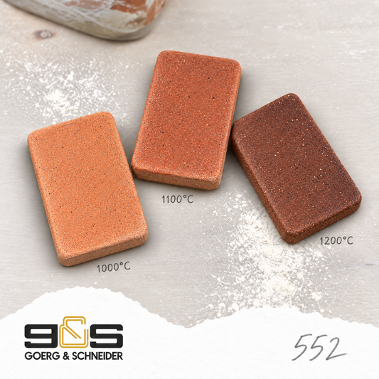 Goerg & Schneider 552 – röd stengodslera med 40 % chamotte