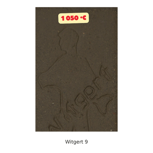 Närbild av brännprov för Witgert 9 vid 1050 °C